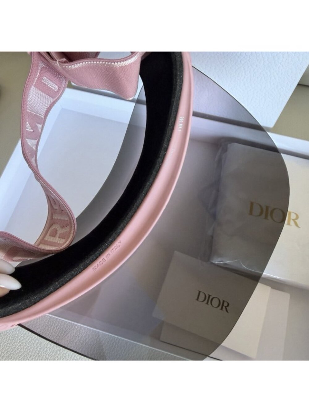 NEW DIOR Visor Sunglasses Pink Grey DiorClub V1U 100% Auth Gradient Sunshield - Picture 6 of 9